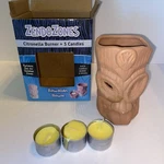 Eaton 18P-HH Zendozones Citronella Burner + 3 Candles, Hawaiian Howie Design. Fixed Price $14.99.