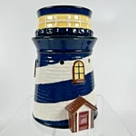 Scentsy Ceramic Nautical Lighthouse Wax Warmer Melt Retired Coastal Fullsize Euc. Fixed Price $29.95.
