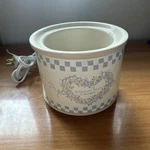 Vintage Rival Potpourri Mini Crock Blue Heart Country Cottage Floral Works. Fixed Price $24.95.