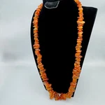 Vintage Natural Baltic Amber Chunky Chip Necklace Graduated Cognac Honey 30IN. Fixed Price $189.97.