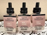 3 Bath & Body Works White Barn Rose Lychee Wallflowers Refills Free Shipping. Fixed Price $29.99.