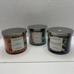 Huntington Home 3 Wick 14 Oz. Soy Blend Candle Lot Of New Sweet Watermelon. Fixed Price $19.95.