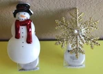 Christmas Snowman And Snowflake Electric Home Fragrancer By Sonoma New 2 Pack. Fixed Price $25.99.