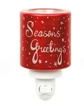 Scentsy Season's Greetings Mini Night Light Plug Warmer Red Christmas. Fixed Price $18.19.