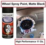 Vehicle Wheel Paint Coat Spray Color Matte Black Smooth Rust Resistant Durable. Fixed Price $29.95.