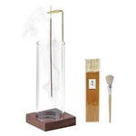 Ceremony Incense Holder, Wooden For Sticks With Glass Ash. Fixed Price $14.05.