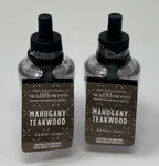 2 Bath & Body Works Mahogany Teakwood Wallflower Fragrance Refill Bulb Plug In. Fixed Price $13.99.