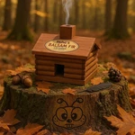 Paine's Balsam Fir Log Cabin Incense Burner Bulk Fragrance Natural Cone Holder. Fixed Price $17.25.