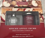 Nib Homeworx By Slatkin & Co Spiced Apple Crumb Reed Diffuser Candle Set. Fixed Price $27.99.