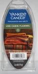 "log Cabin Flannel" (2) 2.6OZ. 6PKS Yankee Candle Fragranced Wax Melts. Fixed Price $9.00.