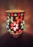 Scentsationals Plug Wax Warmer Stained Glass Mosaic Floral Ceramic Nightlight. Fixed Price $9.99.