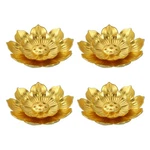 4PCS Incense Burner Kit Brass Lotus Stick Holder Ash Catcher Gold. Fixed Price $15.05.