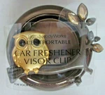 Bath & Body Works Scentportable Visor Clip Gold Owl Brown Branch With Gems. Fixed Price $23.99.