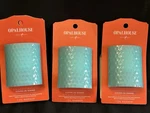 3 Opal House Scented Oil Warmer Electric Plug In Hammered Blue Teal Shade New. Fixed Price $10.80.