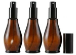 Upstore 3PCS Empty Refillable Amber Glass Spray Bottle Jars With Black 100 Ml. Fixed Price $16.38.