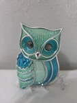 Bath & Body Works Owl Wallflower Plug-in Nightlight Blue Green Stained Glass. Fixed Price $15.99.