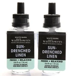 2 Bath Body Works Home Sun Drenched Linen Wallflowers Refills Bulbs 0.8 Oz Fresh. Fixed Price $12.95.