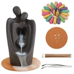 Simcat Backflow Incense Burner Handicraft Hugging Lovers Waterfall Bu.... Fixed Price $16.85.