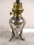 Old Oil Lamp Tripod Tin Decor Flowers Shape Amphora. Fixed Price $138.41.