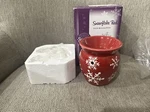 Scentsy Plug-in Warmer Holiday Christmas Snowflake Red Bulb. Fixed Price $39.95.