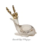 2015 Retired Christmas Holiday Reindeer Scentsy Warmer White & Gold Antlers. Fixed Price $43.00.