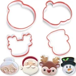 Cookieque 4 Pieces Christmas Cutters Set With Santa Face, Reindeer Red. Fixed Price $18.99.