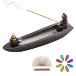 Frog Incense Holder Waterfall - Ceramic Backflow Burner With 45 Sticks & 12 C.... Fixed Price $28.40.