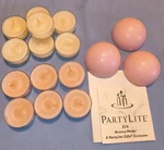 Partylite Lot 12 Tealights (vanilla &moon Dance 3 Aroma Melts Strawberry Rhub. Fixed Price $15.00.