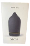 Vitruvi Stone Essential Oil Diffuser Black New Sealed Matte Ceramic 500 Sq Ft. Fixed Price $69.99.