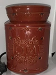 Intertek Red Ceramic Electric Candle Wax Warmer "bless This Home". Fixed Price $16.00.