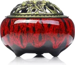 Incense Burner With Calabash Stick Holder - Porcelain Charcoal Censer Fo. Fixed Price $18.99.