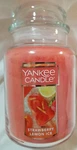 Yankee Candle Strawberry Lemon Ice Large Jar 22 Oz Pink Housewarmer New Wax. Fixed Price $29.97.