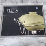Siena By Godinger Green Porcelain Covered Serving Pagoda Warmer With Stand. Fixed Price $22.00.