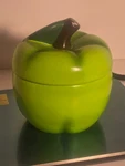 Ceramic Green Apple, Storage Jar, Kitchen Novelty,candle Holder. Fixed Price $19.99.