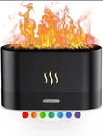 Flame Humidifier With 7 Colors Kathluce Essential Oil Square, Black. Fixed Price $19.99.