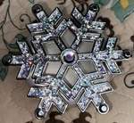 Sparkly Snow Flake Bath & Body Works Car Scent Portable Visor Clip. Fixed Price $14.99.