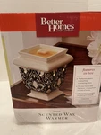 Better Homes & Gardens White And Black Damask Large Wax Warmer. Fixed Price $25.00.