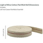 6' Cotton Wick, Genuine Red Stitch, Oil Lamp Essential. Fixed Price $18.39.