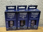 Lot 3X - Yankee Candle Sleep Diffuser Refill Midnight Tranquility 30 Nights Nib. Fixed Price $44.99.