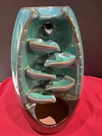 Soyo Ceramic Waterfall Incense Burner Smoke Censer Holder Teal & Brown W/cones. Fixed Price $18.99.