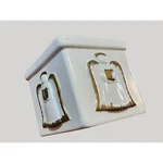 Greenbrier 10 Oz Square Ceramic Candle Jar W Angel Design. Fixed Price $11.00.