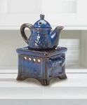 Stylish Elegant Blue Teapot Stove Fragrance Oil Porcelain Warmer Indoor Decor. Fixed Price $22.09.