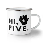 Unbreakable Travel Mug 10 Ounces Hi 5 Handprint Style Aluminum Tea Cup Oz. Fixed Price $17.99.