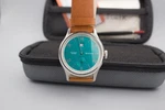 Milifortec Jump Hour Automatic Green Dial Small Seconds WR100M Mens Watch 38MM. Fixed Price $90.00.