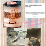 Scentsy Warmer Pack Your Bags White Ceramic Sepia Travel Luggage Spring Summer. Fixed Price $57.49.