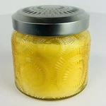 Pier Imports Honeysuckle Scented 4" Glass 2-WICK 17.5 Oz. Jar Candle New. Fixed Price $16.99.