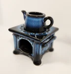 Elegant Blue Teapot Stove Fragrance Oil Porcelain Warmer Indoor Decor. Fixed Price $17.00.