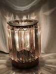 Art Deco Style Crystal Electric Wax Melting Oil Warmer Golden Color Glass. Fixed Price $25.00.