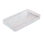 Better Homes & Gardens Hammered Glass Vanity Tray Organizer, Clear. Fixed Price $14.95.