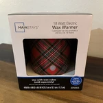 Mainstays 18 Watt Electric Wax Warmer Plaid Red Check Ceramic Fragrance Melter. Fixed Price $13.95.